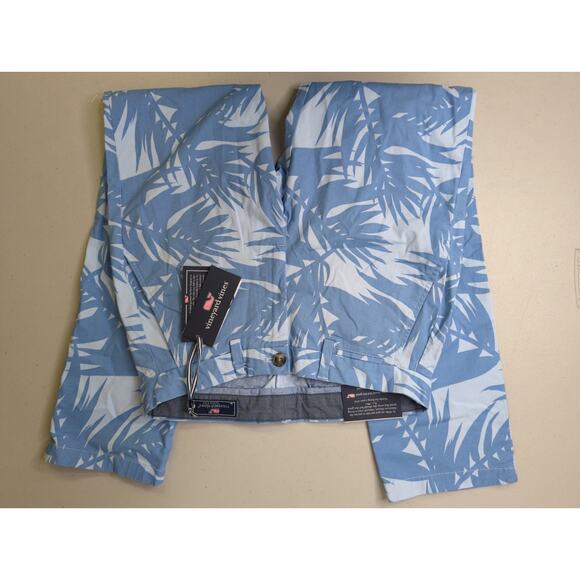 Nwt Vineyard Vines breaker pant breezy ice water sz30x30 khakis printed blue - Picture 1 of 5